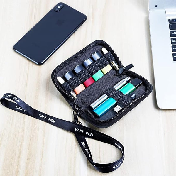 Huizhu Empty Pouch case for Electronics and 510 Battery and 510 Carts Holster Pouch Pen case with Non-Slip Elastic Bands for Pen Style Pods, USB Disk and pen Pods