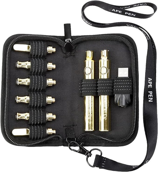 Huizhu Empty Pouch case for Electronics and 510 Battery and 510 Carts Holster Pouch Pen case with Non-Slip Elastic Bands for Pen Style Pods, USB Disk and pen Pods