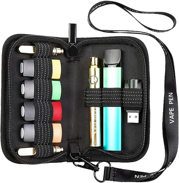 Huizhu Empty Pouch case for Electronics and 510 Battery and 510 Carts Holster Pouch Pen case with Non-Slip Elastic Bands for Pen Style Pods, USB Disk and pen Pods