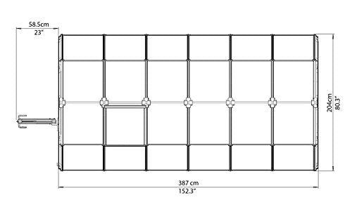 EcoGrow 2 Greenhouse, 6' x 12', Dark Green - Rion HG7012