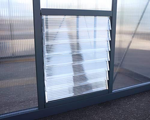 Gray Greenhouse w/4 HD Shelves, 8'x8'