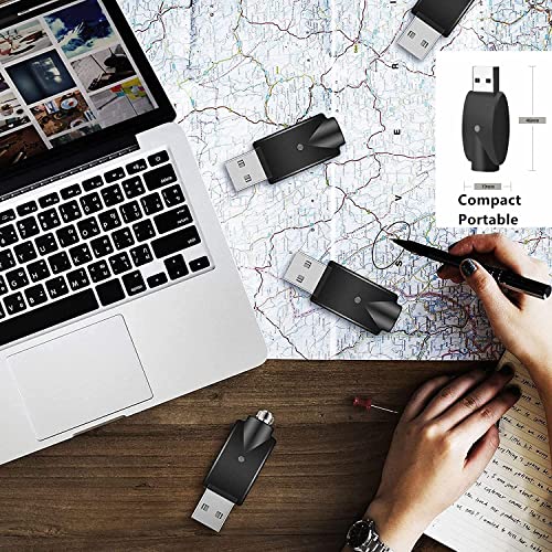Oseyigut USB Thread Cable, Smart Wireless USB Charger Rechargeable Overcharge Protection for Adapter Devices with LED Indicators USB Electronic [ 2-Pack ]