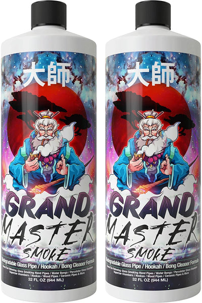 Grand Master Smoke (64oz bundle) Soak & Wash Biodegradable Bong Cleaner