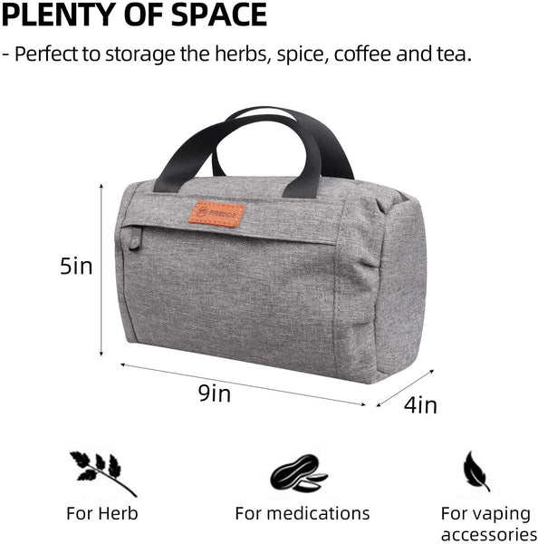 Gray Odor Proof Nylon Duffle Bag