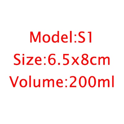 Wooden Glass Stash Storage Jars, 6.5x8cm, 200 ML