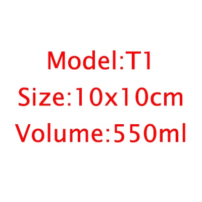 Wooden Glass Stash Storage Jars, 10x10cm, 550ML