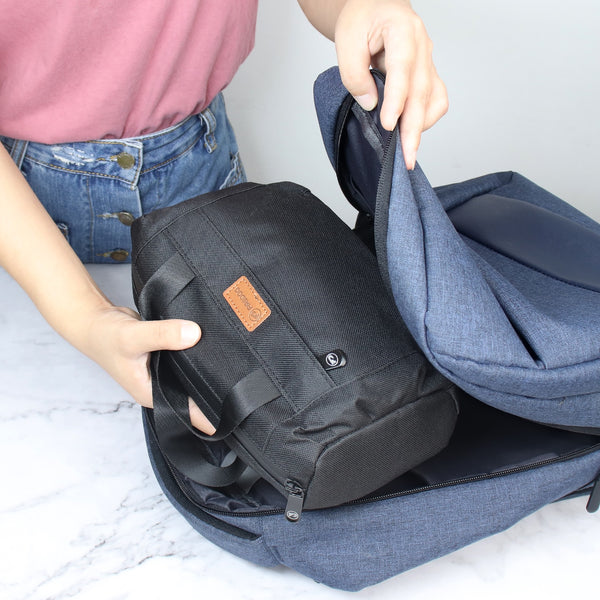 Black Odor Proof Nylon Duffle Bag