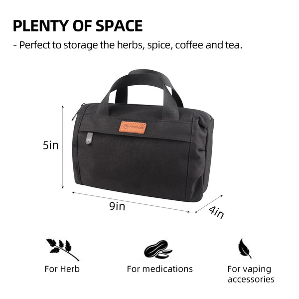 Black Odor Proof Nylon Duffle Bag