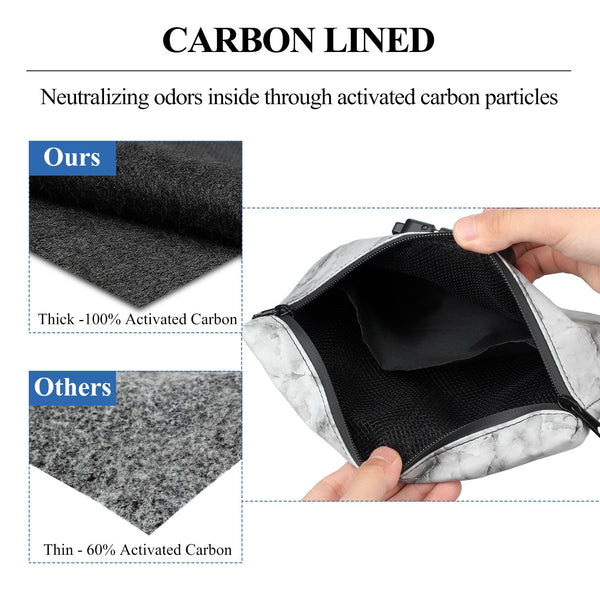 Graphic Carbon Lined Lock Protected Stash Pouch