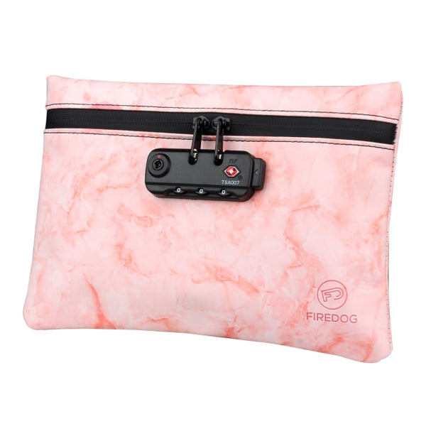 Graphic Carbon Lined Lock Protected Stash Pouch