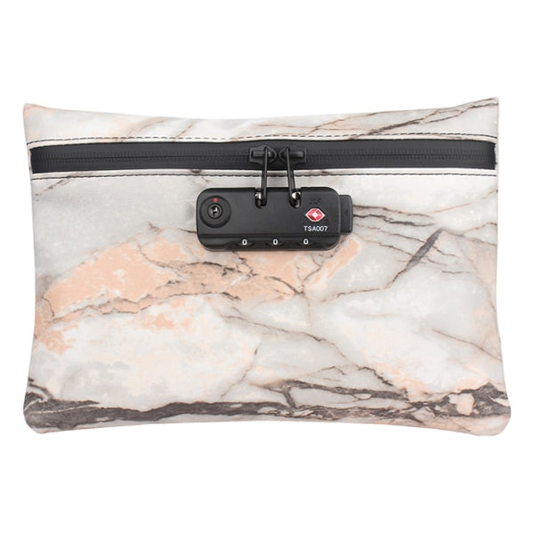 Graphic Carbon Lined Lock Protected Stash Pouch