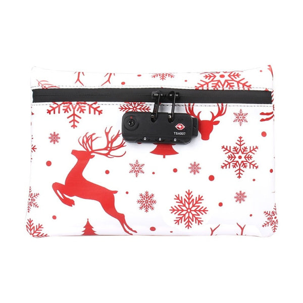 Graphic Carbon Lined Lock Protected Stash Pouch