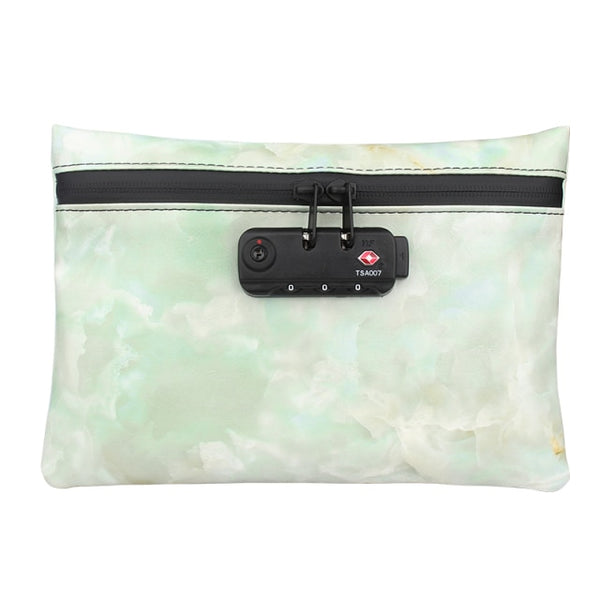 Graphic Carbon Lined Lock Protected Stash Pouch