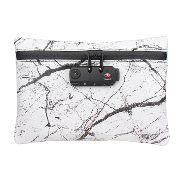 Graphic Carbon Lined Lock Protected Stash Pouch