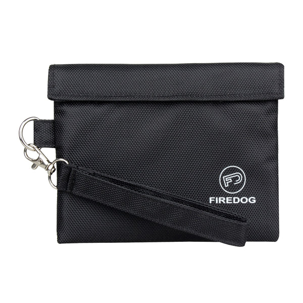 Black Smell Proof Pouch With Hook & Strap