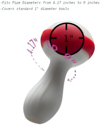 Red silicone bowl cover band detail