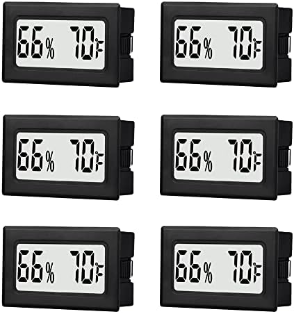 Mini hygrometer display showing temperature and humidity readings