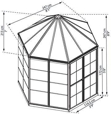 Palram Canopia Oasis Hex greenhouse, fourth product photo