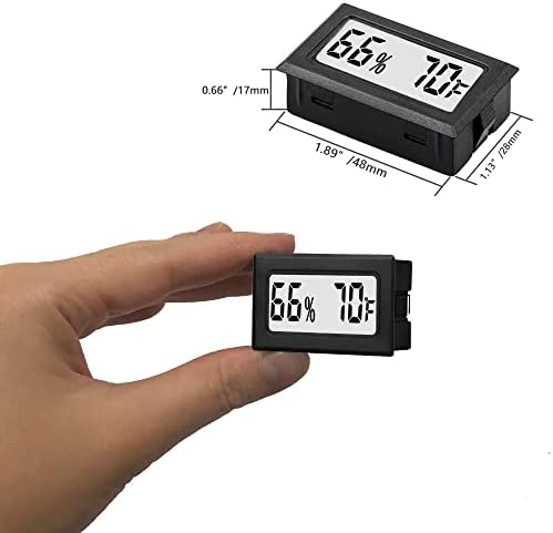 Mini hygrometer sitting inside a glass storage jar