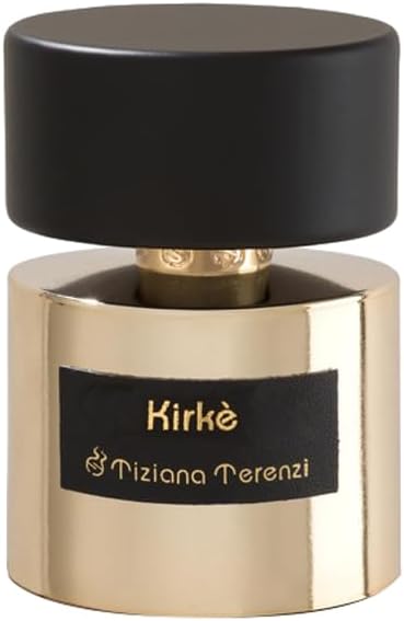 Tiziana Terenzi Kirke extrait de parfum, gold bottle with a black cap