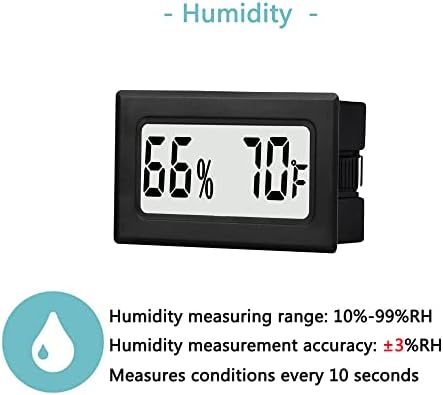 Mini hygrometer held between two fingers to show its size