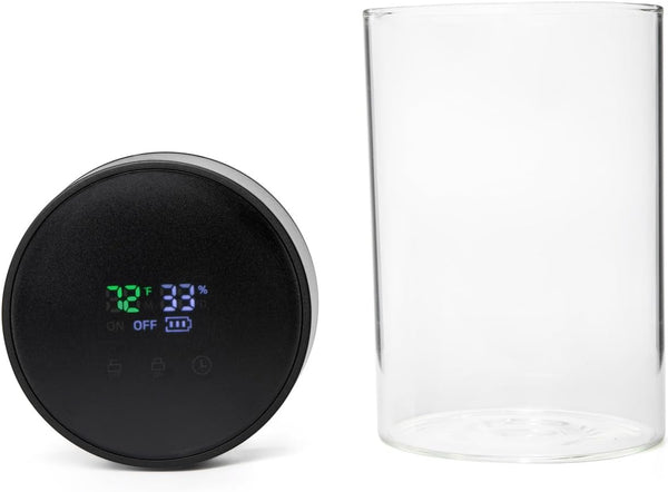 Herb Guard Auto-Cure vacuum seal smart jar with LED lid