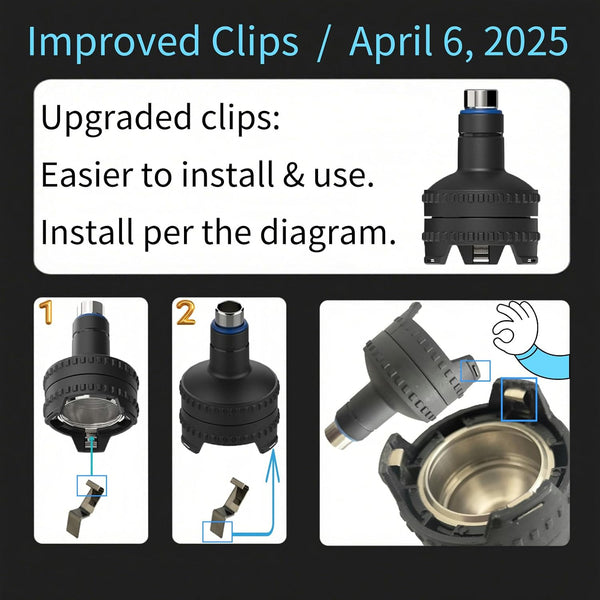 Replacement filling chamber for Volcano Classic and Digital vaporizers, full view