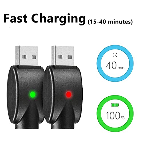 Oseyigut USB Thread Cable, Smart Wireless USB Charger Rechargeable Overcharge Protection for Adapter Devices with LED Indicators USB Electronic [ 2-Pack ]