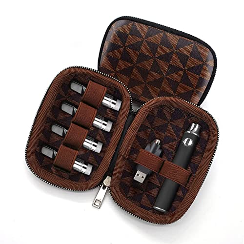 JoyLionKay Luxury Vintage Upgraded Battery Pen case Pen Holder with Colorful Lanyard, for Pen-pods-Charger(case only) (Brown)