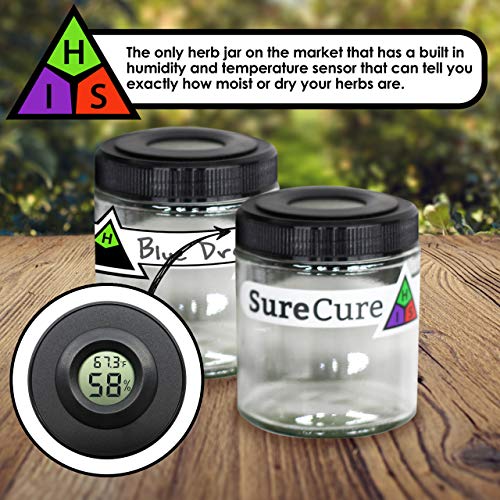 Sure Cure Collector Vault - 1.5 oz Locking Herb Stash Box - Stash Jar, Smell Proof Jar, Herb Container, Stash Box