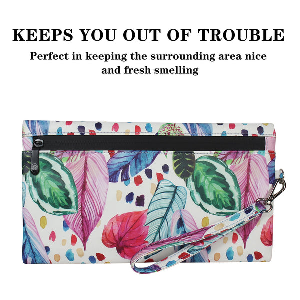 Vibrant Patterned Smell Proof Pouch, 10.55 in x 5.8 in,