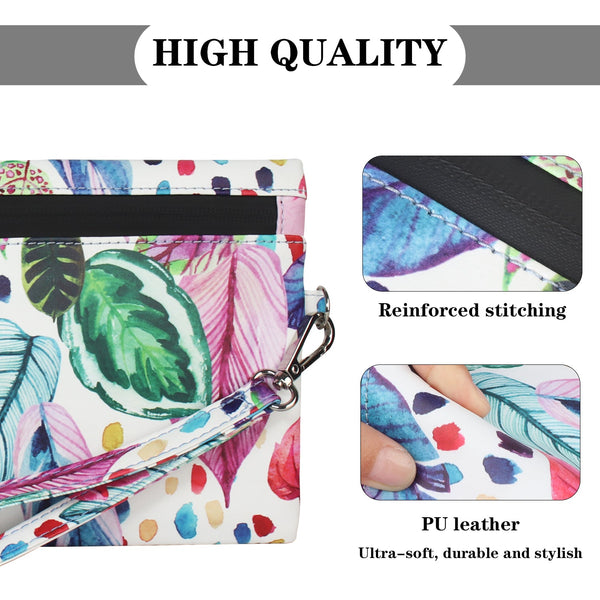 Vibrant Patterned Smell Proof Pouch, 10.55 in x 5.8 in, High Quality, PU Leather