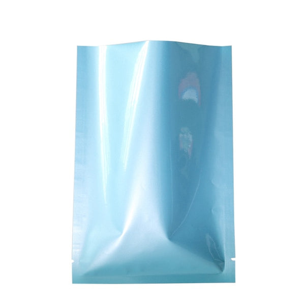 Glossy baby blue VoluPack Eco-Friendly Smell Proof Bags for herb