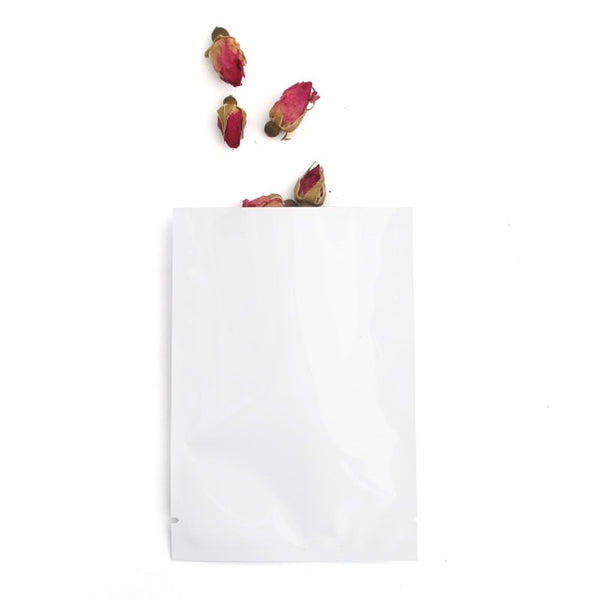 All White VoluPack Eco-Friendly Smell Proof Bags for herb or flower