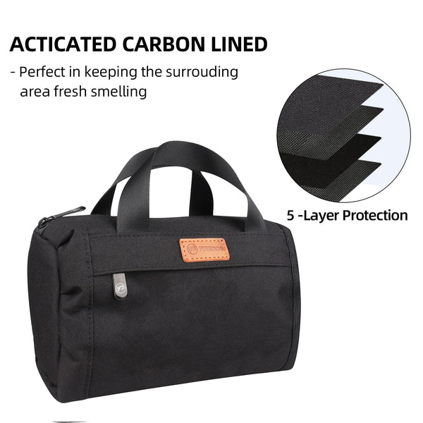 Black Odor Proof Nylon Duffle Bag